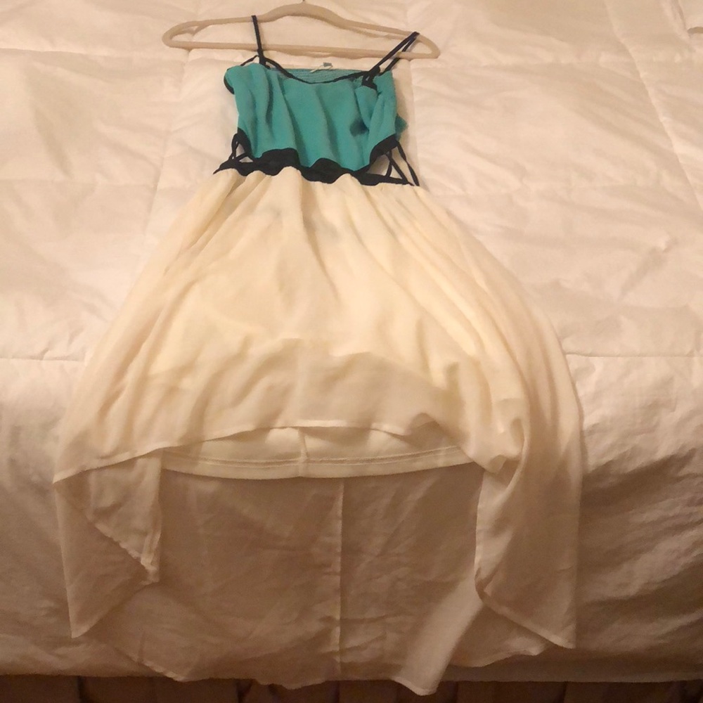 Beautiful green and white dress